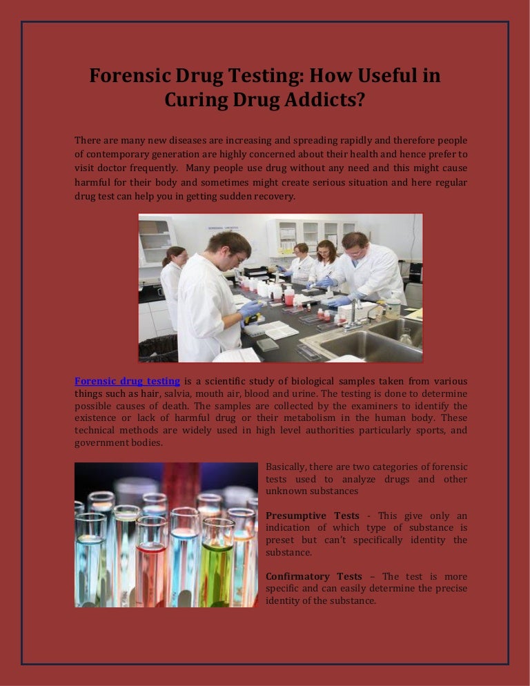 Forensic drug testing