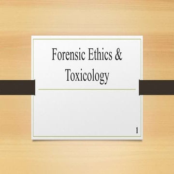 Forensic Ethics and about its importance