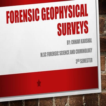 Forensic geophysical surveys 