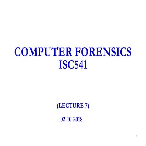 Computer Forensics