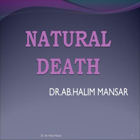 Forensic medicine   natural death