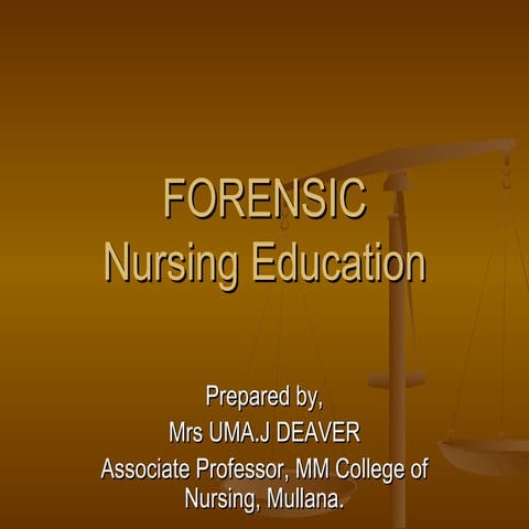 Forensic Nursing Education 
