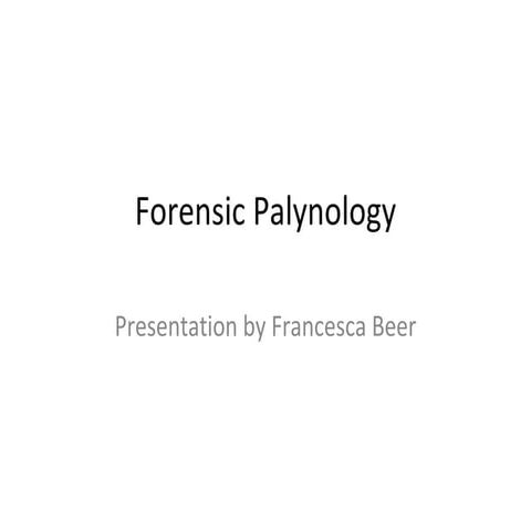 Forensic palynology