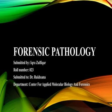 Forensic pathology | PPTX