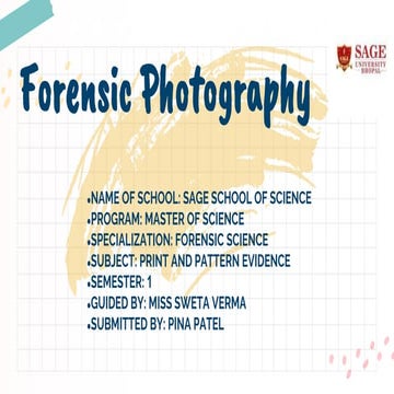 Forensic photography