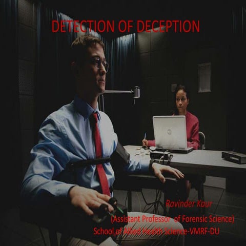 Forensic psychology  detection of deception