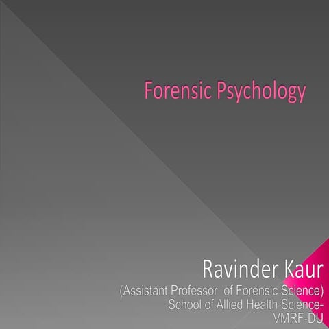 Forensic psychology   introduction