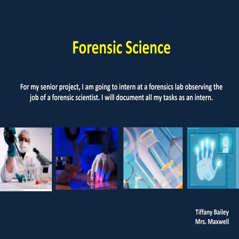 Forensic Science Commitment Slide | PPTX