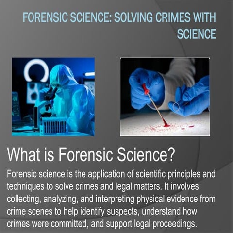 what is Forensic Science  future of fotensic science