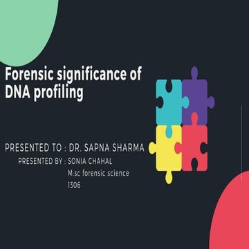 Forensic significance of dna profiling