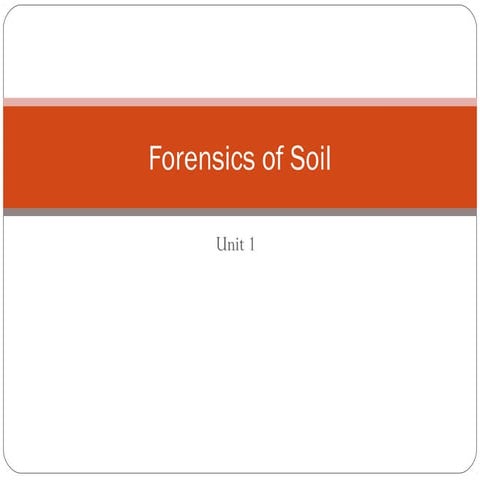 Forensics of soil complete