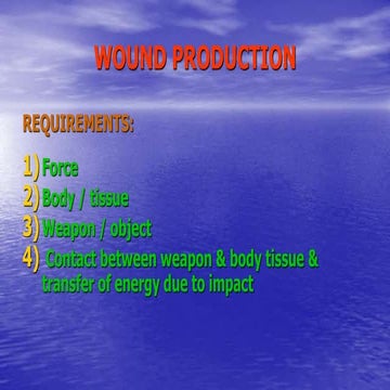 Wounds in forensic medicine | PPT