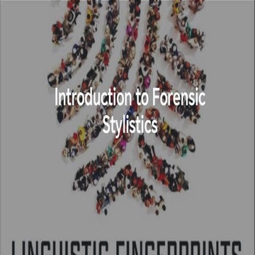 forensic stylistics ppt_pptx..pdfjsjalkak | PDF