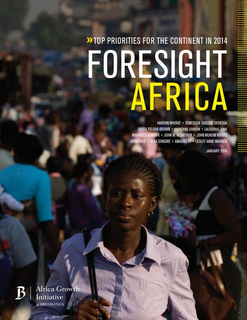 Foresight africa 2014   the brookings institution - africa growth initiative