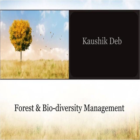 Forest & Bio-diversity management | PPT
