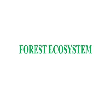 Introduction-to-Forests and their importance | PDF
