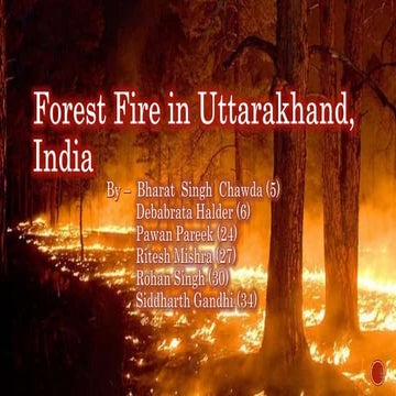 Forest Fire in Uttarakhand, India