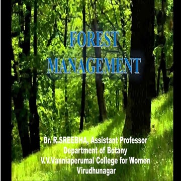 Forest management | PPTX