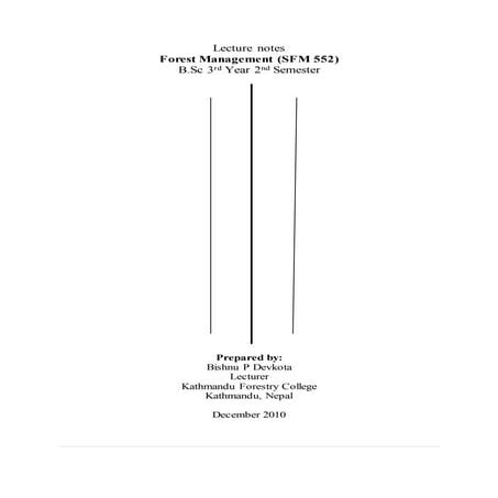 Forest management 3rd year