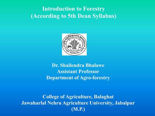 Forest regeneration