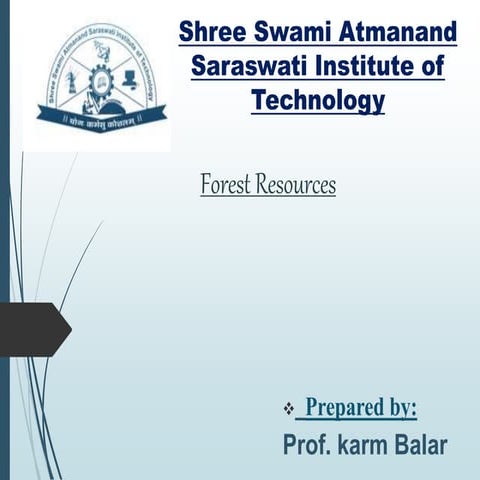 Forest resources for environmental studies