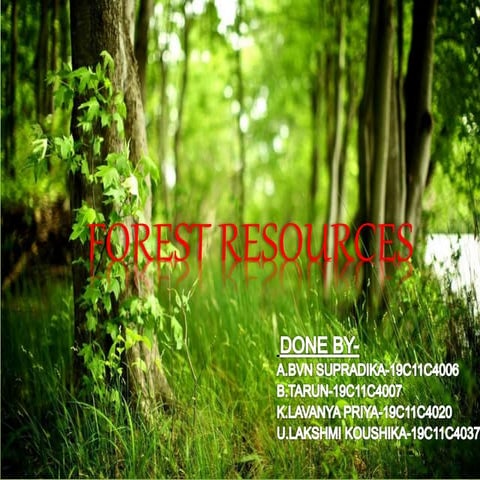 Forest resources