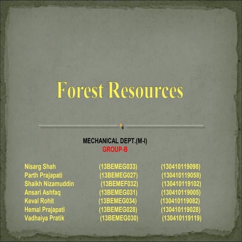 Forest resourse