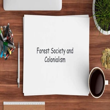 CBSE class 9 Forest society and colonialism