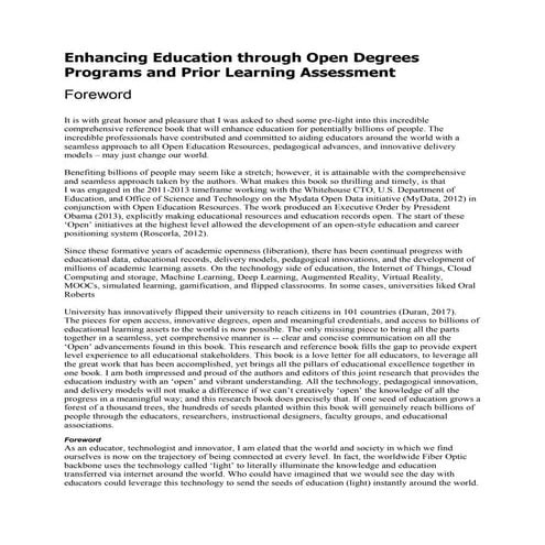 Foreword to Enhancing Education 