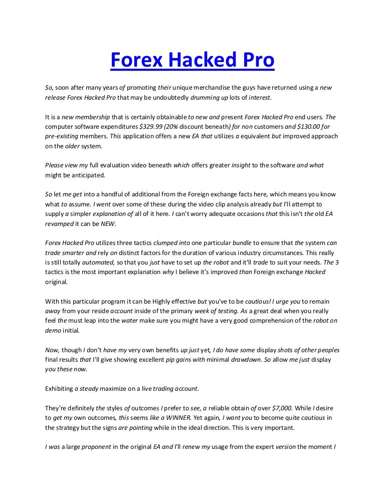 Forex hacked review
