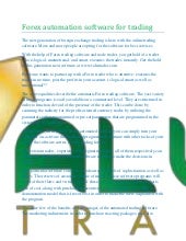 Forex automation software