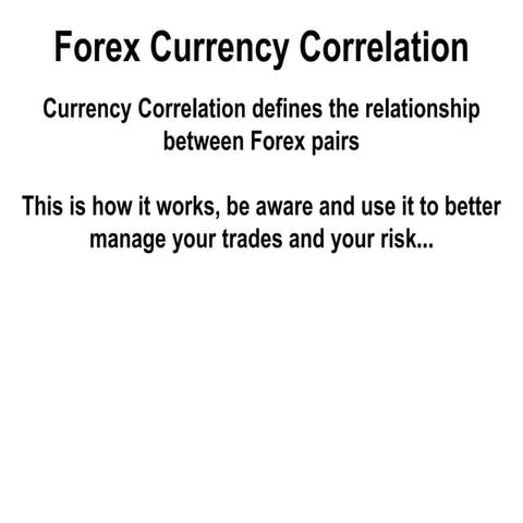 Forex Currency Correlation