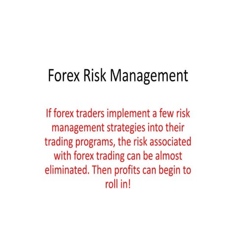 Forex Risk Management