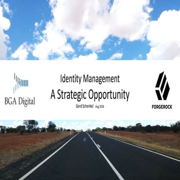 Identity Live Sydney: Identity Management  - A Strategic Opportunity