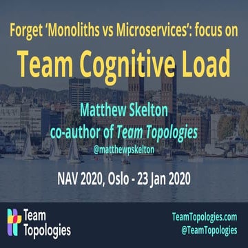 Forget monoliths vs microservices - focus on team cognitive load - Team Topol...