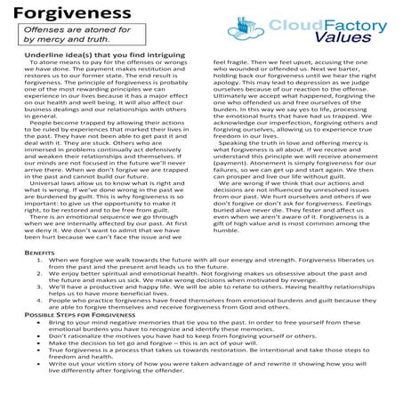 Forgiveness 