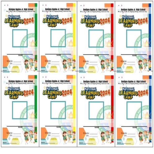 Identification card for the Learning Camp joiners | DOCX