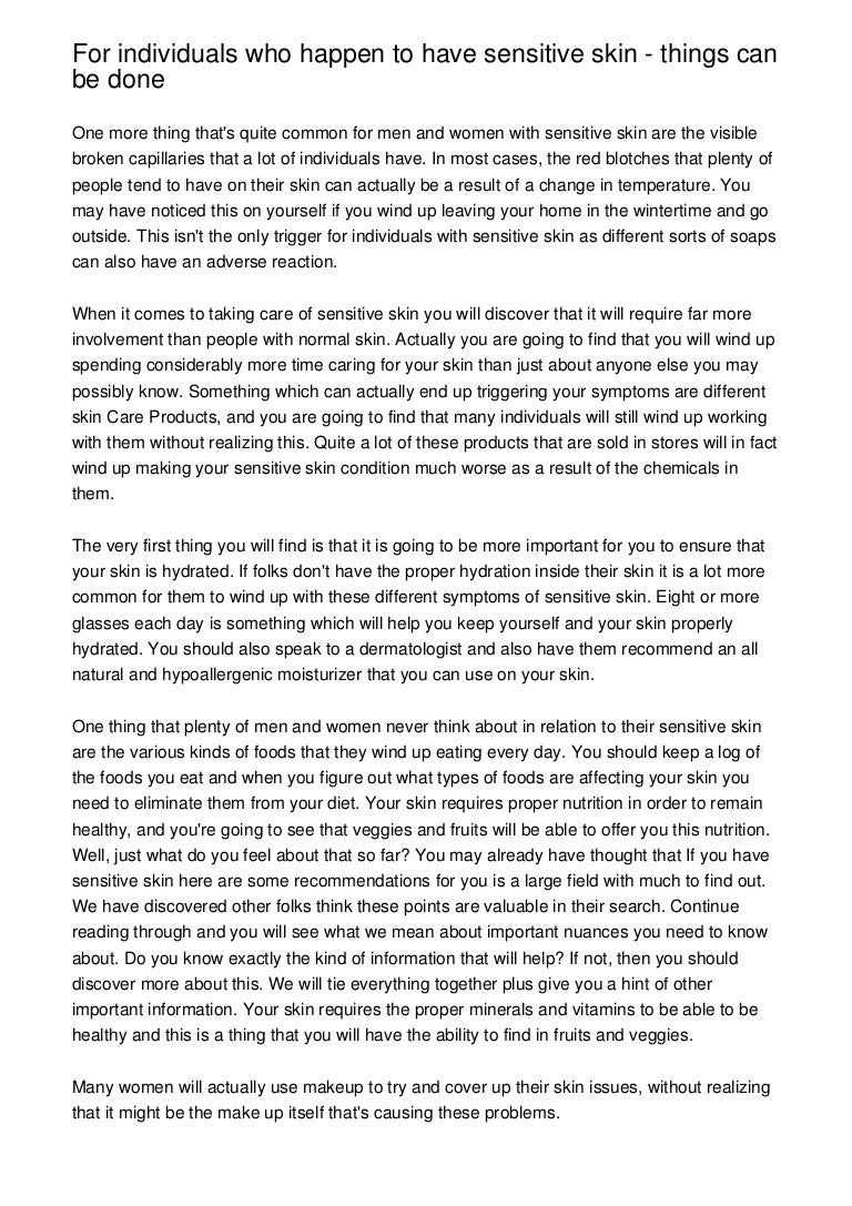 Sensitive skin symptoms picture