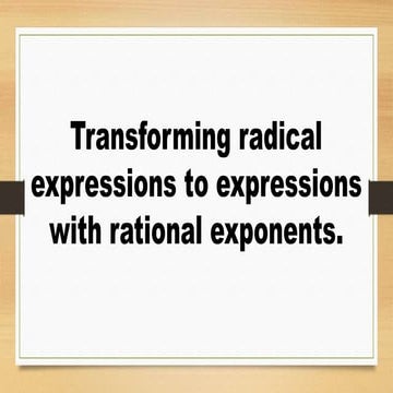 Radical expressions | PDF