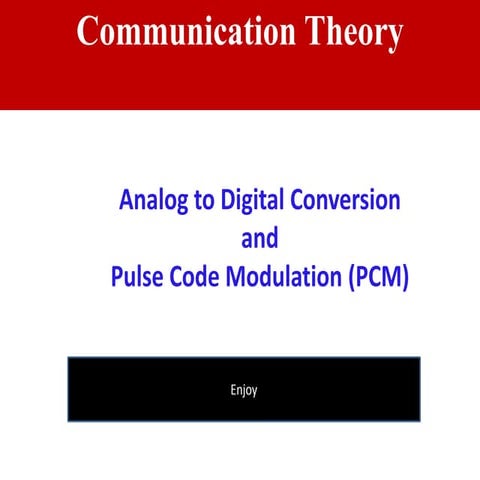 Pulse Code Modulation | PPT