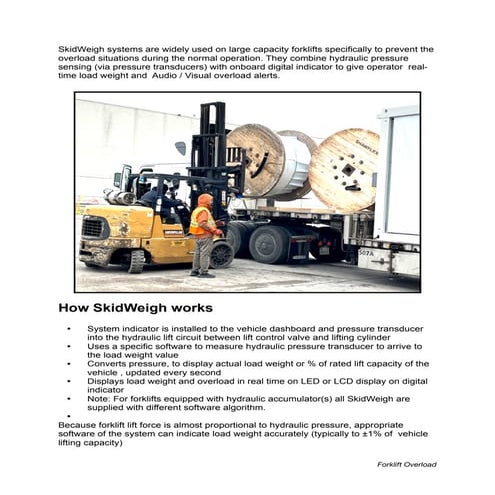 SkidWeigh Forklift Overload Prevention Systems for Large Lift Truck ...