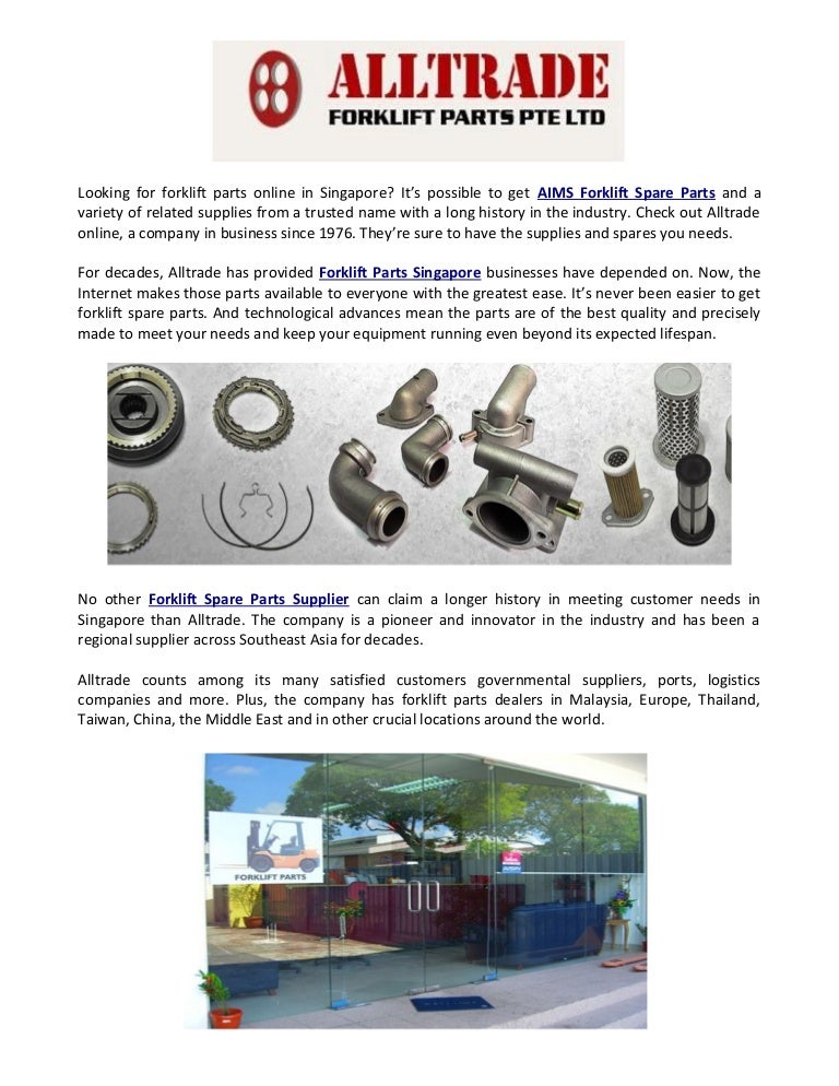 Forklift Spare Parts Supplier Singapore