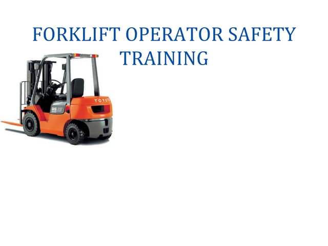Forklift training 
