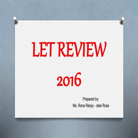 Oral Communication and Philippine Literature LET Reviewer