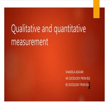 qualitative and quantitative measurement