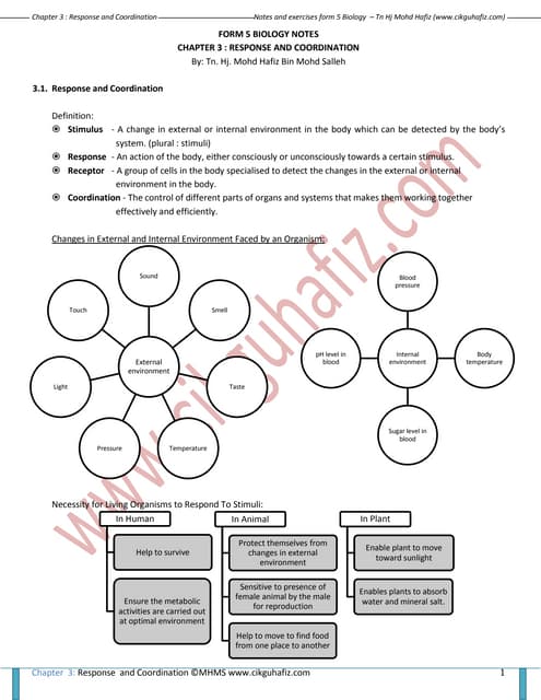 Form 5 biology notes chapter 3 - Co...