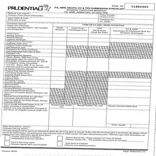 Form Claim Personal Accident