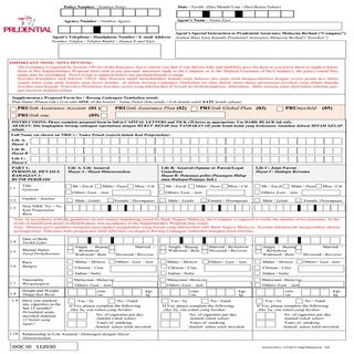 Supplementary Proposal Form