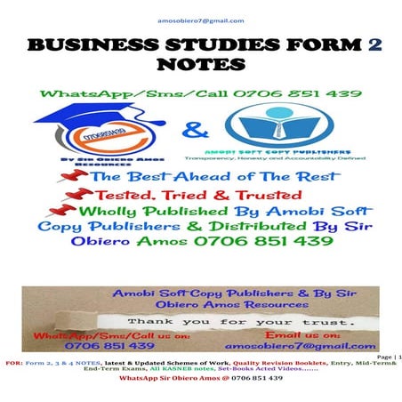 Form two-business-studies
