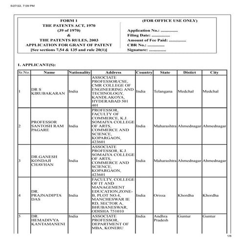 Comprehensive Guide to Indian Patent Forms and Procedures | PDF
